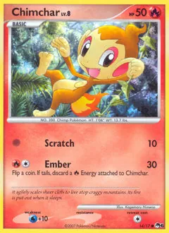 POP Series 6 Chimchar Pokémon card